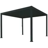 Gardenson Pavillon, Metall, 300x250x300 cm, wetterfest, UV-beständig, regenabweisend, rostfrei, Sonnen- & Sichtschutz, Pavillons