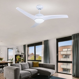 V-Tac 132 cm Deckenventilator weiß inkl. Fernbedienung