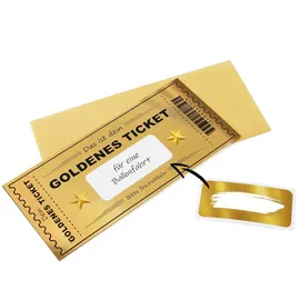 Craftwerk Goldenes Ticket mit Rubbelfläche - Personalisierbarer Gutschein für Frauen, Freund und Freundin - Rubbellos für Geburtstag, und Weihnac...