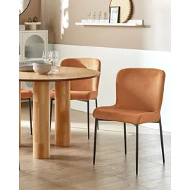 Beliani Esszimmerstuhl 2er Set Orange