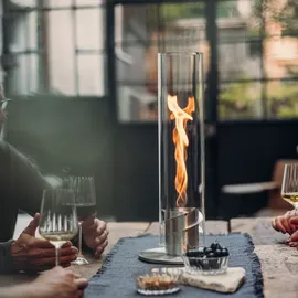 höfats Tischfeuer SPIN Ø 120 cm Silber