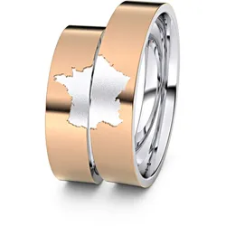 Trauringe Frankreich 585er Rot-/Weiflgold - 4076