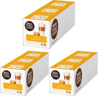 NESCAFÉ Dolce Gusto Latte Macchiato, 48 Kaffeekapseln, Aromatischer Espresso, 3-Schichten -Köstlichkeit aus feinem Milchschaum, Aromaversiegelte Kapseln, 9er Pack (3x16 Kapseln)