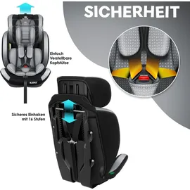 Kidiz Autokindersitz schwarz/grau