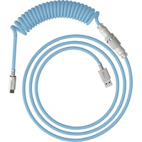 Kingston HyperX USB-C Coiled Cable - Hellblau / Weiß 1,37 m USB Typ-A, USB Typ-C