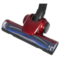 Exquisit Akku-Staubsauger BP 6401 si | Staubsauger kabellos | Behälter-Volumen 2,5 L | abnehmbarer Behälter | 130 Watt Leistung | silber-rot
