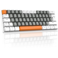 LexonElec T60 UK Layout 60% Mechanische Gaming-Tastatur, Kabelgebunden, Anti-Ghosting, 62 Tasten, Mechanische Rote Schalter mit ABS-Tastenkappen für Computer/Laptop-Bee