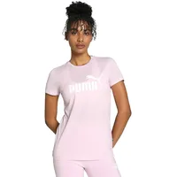 Puma Damen ESS Logo Heather T-Shirt, Grape Mist, XS EU