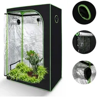 VINGO Growbox Beobachtungsfenster Gewaechshaus Growzelt Indoor Pflanzenzelt 120*60*180CM