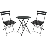 Hti-Living Bistro Set 3-tlg. Schwarz