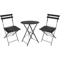 Hti-Living Bistro Set 3-tlg. Schwarz