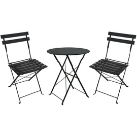 Hti-Living Bistro Set 3-tlg. Schwarz