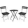 Hti-Living Bistro Set 3-tlg. Schwarz