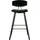 Woood "SENNS", schwarz (schwarz, schwarz, schwarz), B:41cm H:94cm T:50cm, Stoff, Stühle, Esszimmerstuhl, 2Stk