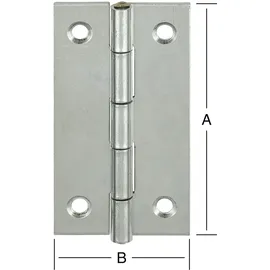 Vormann Scharniere schmal 100X52 verz.