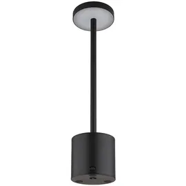 GLOBO Tischlampe Wohnzimmerleuchte Leselampe Schreibtischlampe Tischleuchte Beistelllampe, Metall Kunststoff schwarz, Touchdimmer cct, LED