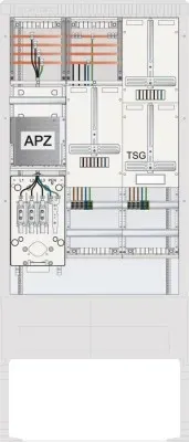 ABN SZ207ZA2412 Zähleranschlusssäule 2 ZP TSG APZ 4pol HLAK 25qmm Hausanschlußkasten