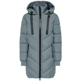 Jdy Damen Jdyskylar Padded Hood Jacket Otw Noos Steppmantel, Stormy Weather/Detail:BLACK, M EU - M