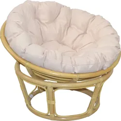 Rattanstuhl HOME AFFAIRE "Papasansessel, TOPSELLER", beige (naturfarben), 100cm, Kissenbezug 100% Polyester, Kissen mit Vliesfüllung, Stühle, Rattansessel, aus geflochtenem Rattan, in verschiedenen Größen (80-110 cm)