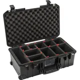 PELI 1535 Air Leichter Schutzkoffer mit Rollen mit Kamera Equipment, Wasser- und Staubdicht, 27L Volumen, mit TrekPak Einteilungssystem (Anpassbar), Farbe: Schwarz...