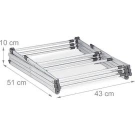 Relaxdays Wäscheständer 105 cm Silber