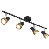 GLOBO Deckenstrahler Deckenleuchte Spotlampe verstellbar 4 flammig schwarz gold L 60cm