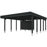 SKANHOLZ Doppelcarport Friesland 5,46 x 7,08 m anthrazit inkl. Abstellraum