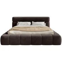 FEDVE Polsterbett Braun Textil, 180x200 cm, - Braun