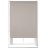 Relaxdays Thermorollo, blickdicht, Verdunkelungsrollo, Thermobeschichtung, Gesamt: 80x160 cm, Stoffbreite 76 cm, braun