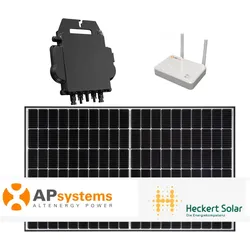 600W Balkonkraftwerk - APSystems DS3-S - 2 x 380W Heckert BF