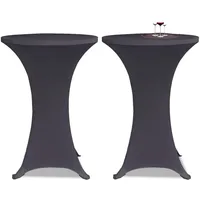 vidaXL Tischhusse Stretchhusse Anthrazit Ø 60 cm