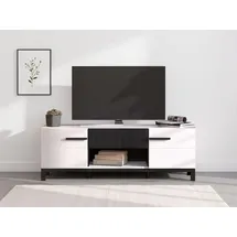 Home Affaire Lowboard Sarthe, Breite 147,5 cm TV- Lowboard, TV-Schrank, TV-Ständer, TV-Kommode, Modernes Design, mit Schublade in toller 3D-Optik weiß