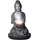 GLOBO LED Solarleuchte BUDDHA Kunststoff in grau