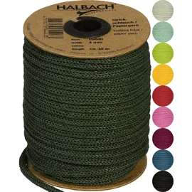 HALBACH Strickschlauch Papier Tannengrün 30 m