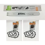 STIHL Führungsschiene Light 04 35cm / 14" - 3/8"P - 1,3 mm 30050004809 + 2x Sägekette Picco Micro 3/8P 1,3 mm 36360000050