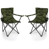 BigDean Campingstuhl Camouflage 2 St.