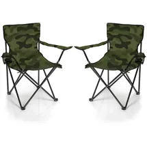 BigDean Campingstuhl Camouflage 2 St.