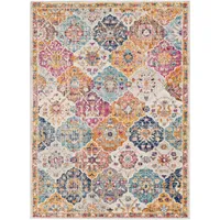 livabliss Teppich CUZCO, rechteckig, Höhe: 7 mm, Orient-Optik, Vintage Design, Boho Stil, Kurzflor, Wohnzimmer bunt 90 cm x 152 cm x 7 mm