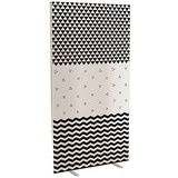 PAPERFLOW Trennwand easyScreen Black & White, 60437 bunt 94,0 x 173,4 cm