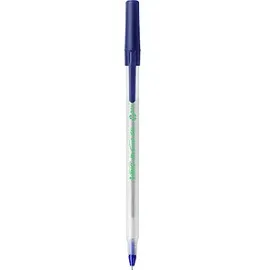 BIC Kugelschreiber Round Stic ECOlutions frostig-transparent, Schreibfarbe: blau,