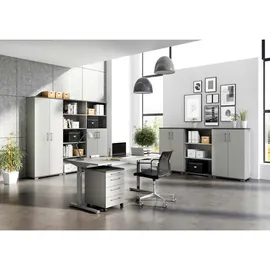 Germania Schreibtisch GW-Profi 2.0 160 cm lichtgrau/silber