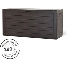 Prosperplast Gartenbox 280 l 116 x 43,8 x 55 cm Dunkelbraun