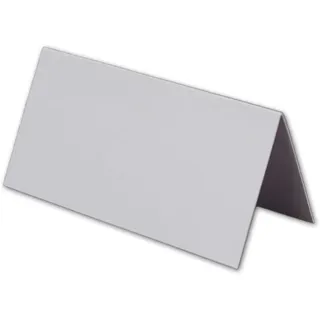 Glüxx-Agent 150 kleine weiße neutrale universale stabile einfarbige Blanko -Tischkarten 8x4 cm Namens-Schilder Sitzkarten Platzkarten Preisschilder Tisch-Aufsteller mit JEDEM Stift beschreibbar