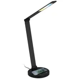 Briloner Cuma LED Schreibtischlampe, Induktive Ladefläche, Dimmbar, Schwarz