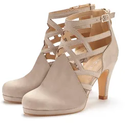 Stiefelette, Stiefel, Boots mit Cut-Outs VEGAN, Gr. 41, beige, , 76504744-41