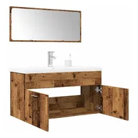 VidaXL Badmöbel-Set Altholz-Optik 3-tlg. Braun