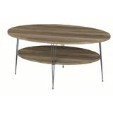 JV Möbel Eleganter Brauner Couchtisch Holz 59 x 47 cm