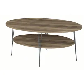 JV Möbel Eleganter Brauner Couchtisch Holz 59 x 47 cm