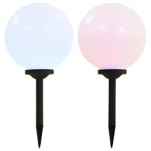 vidaXL Solarleuchte Kunststoff 20 cm 3 Stück weiß