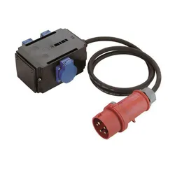 BACHMANN CEE-Adapter 16A 3Ph, 3xSchutzkontakt IP44 1,5m